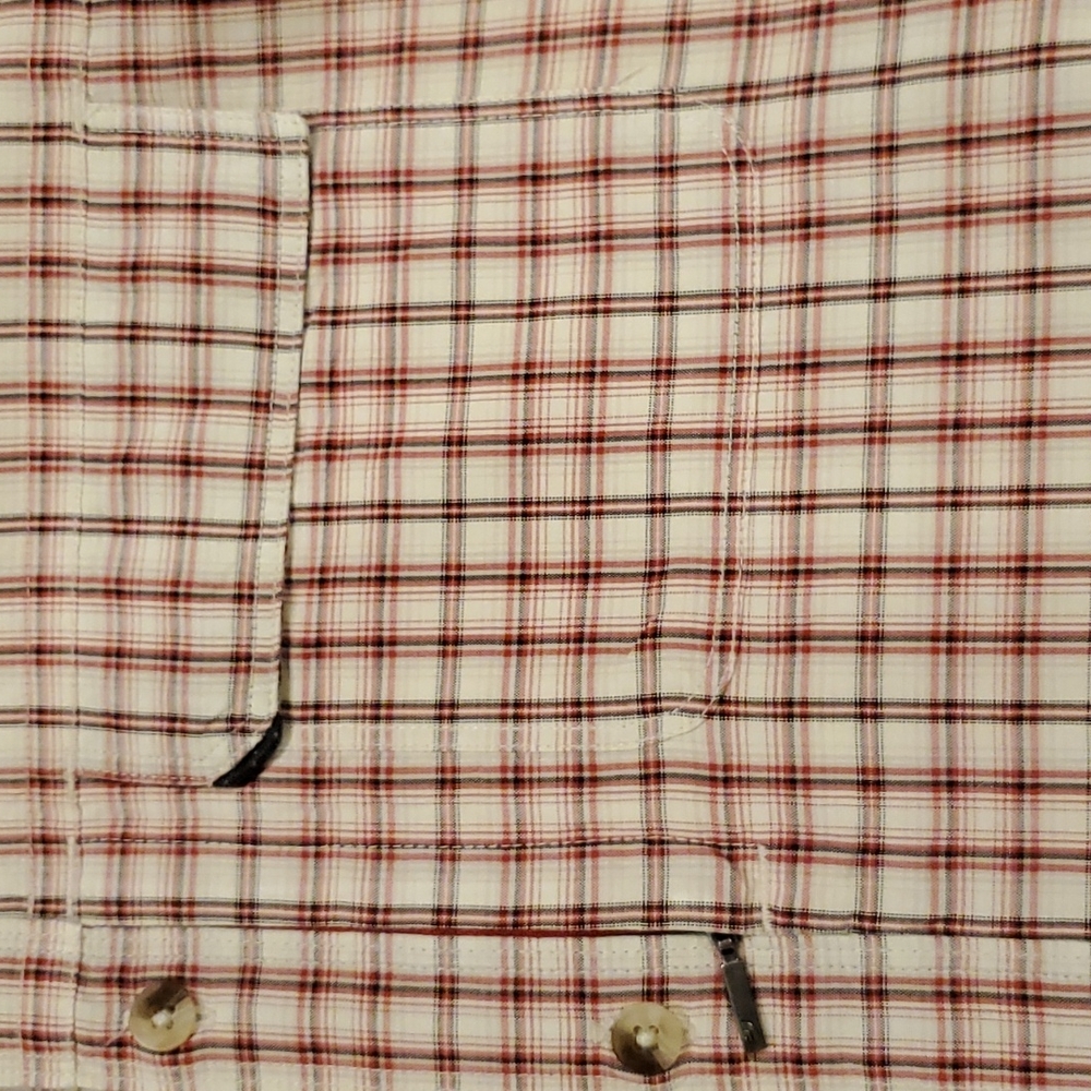 Mens The North Face tan plaid button down size M - Picture 4 of 5